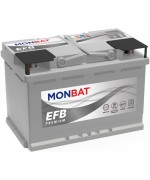 Акумулатор MONBAT EFB PREMIUM 70AH 760A R+