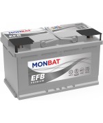 Акумулатор MONBAT EFB PREMIUM 75AH 780A R+