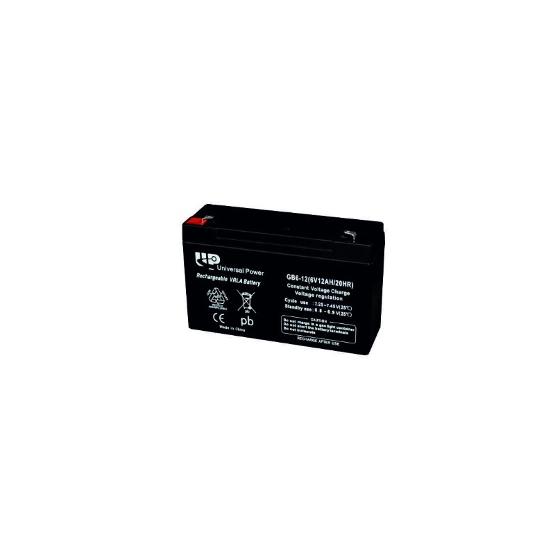 UNIVERSAL POWER GB6-12 VRLA 6V 12AH
