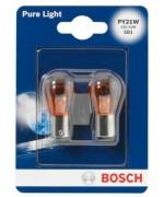 Крушка BOSCH PURE LIGHT PY21W AMBER 12V CARTON BLISTER X2 PCS 1 987 301 018